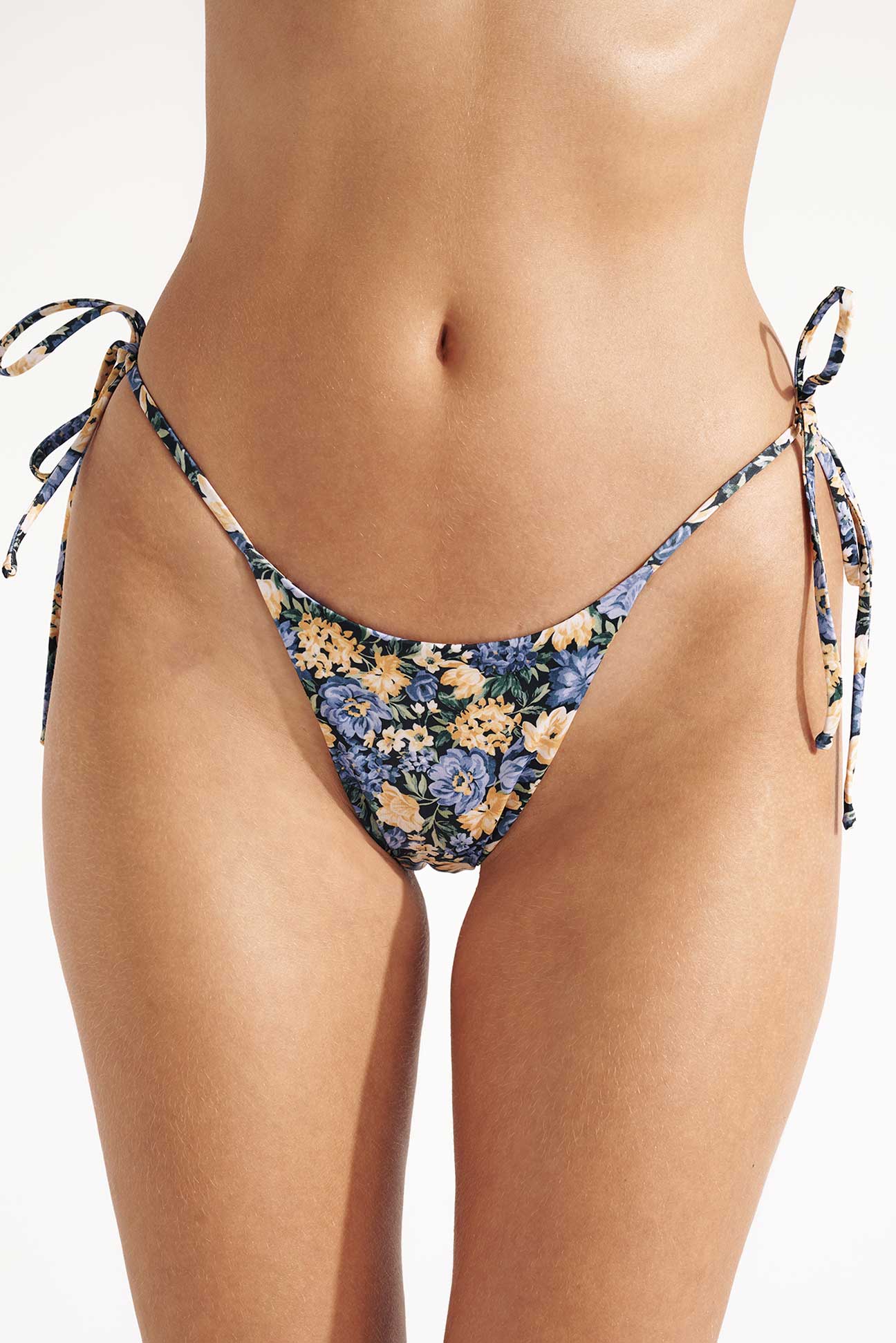 Floral bikini bottom on a white background