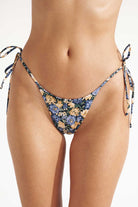 Floral bikini bottom on a white background
