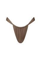 Mocha bikini bottom on a white background