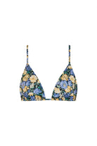 Floral bikini top on a white background