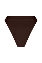 Brown triangular container on a white background