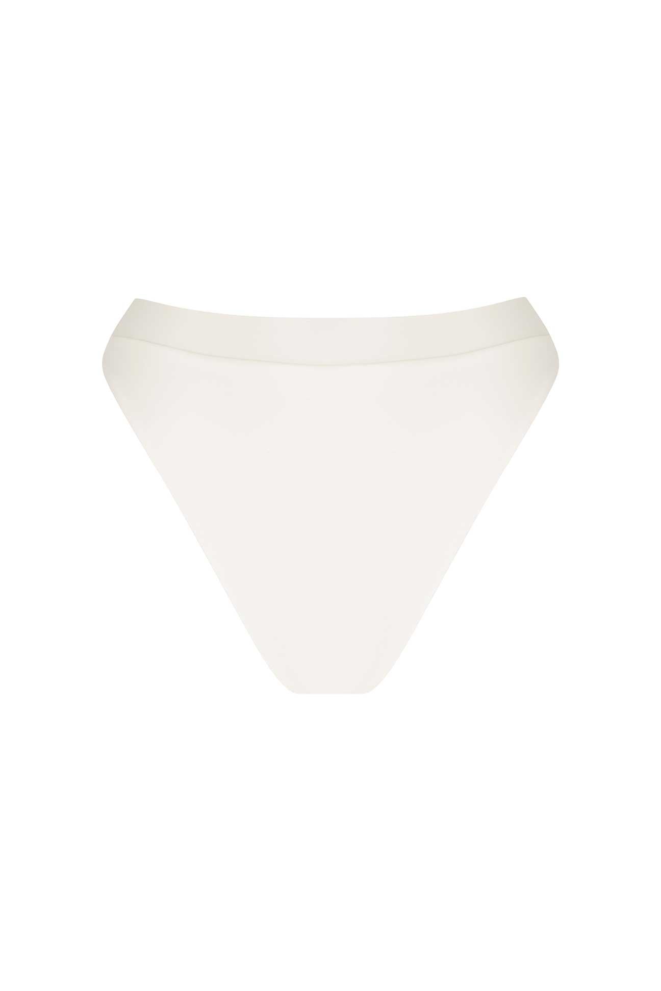 White bikini bottom on a white background