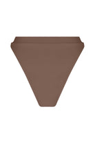 mocha triangular bikini bottom on a white background