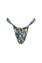 Floral-patterned bikini bottom on a white background