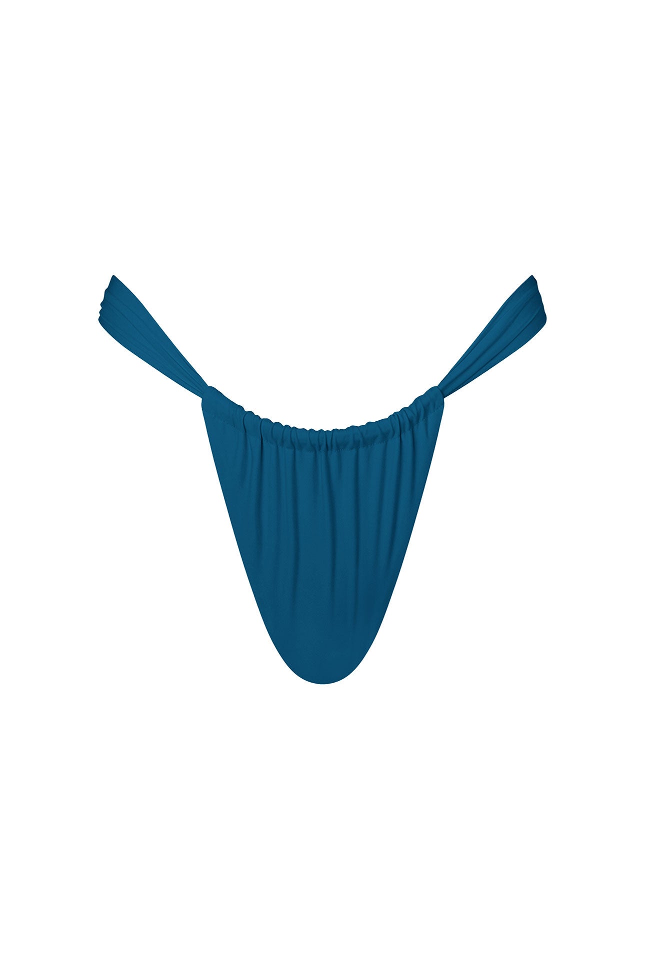 Teal bikini bottom on a white background