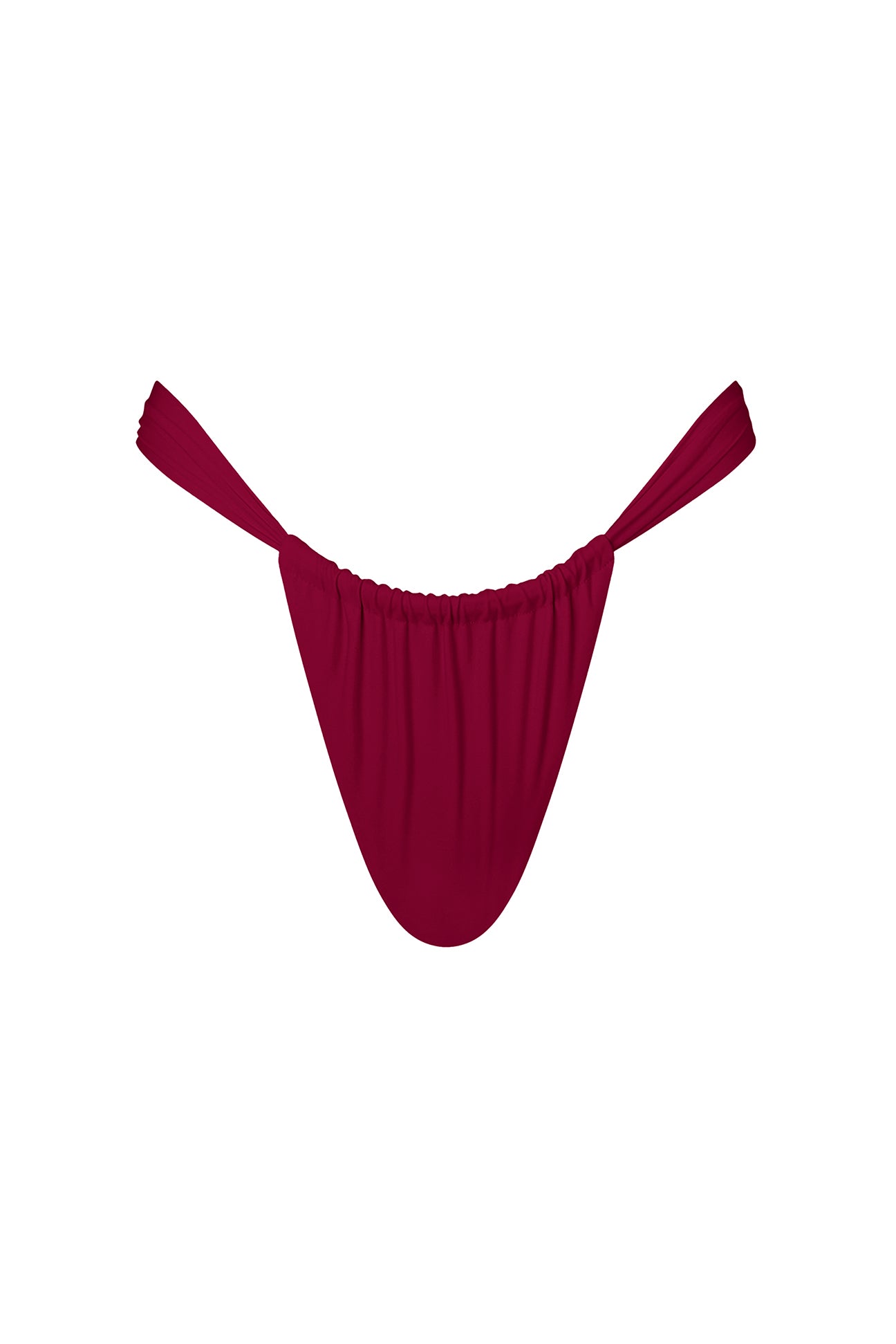 Magenta bikini bottom on a white background