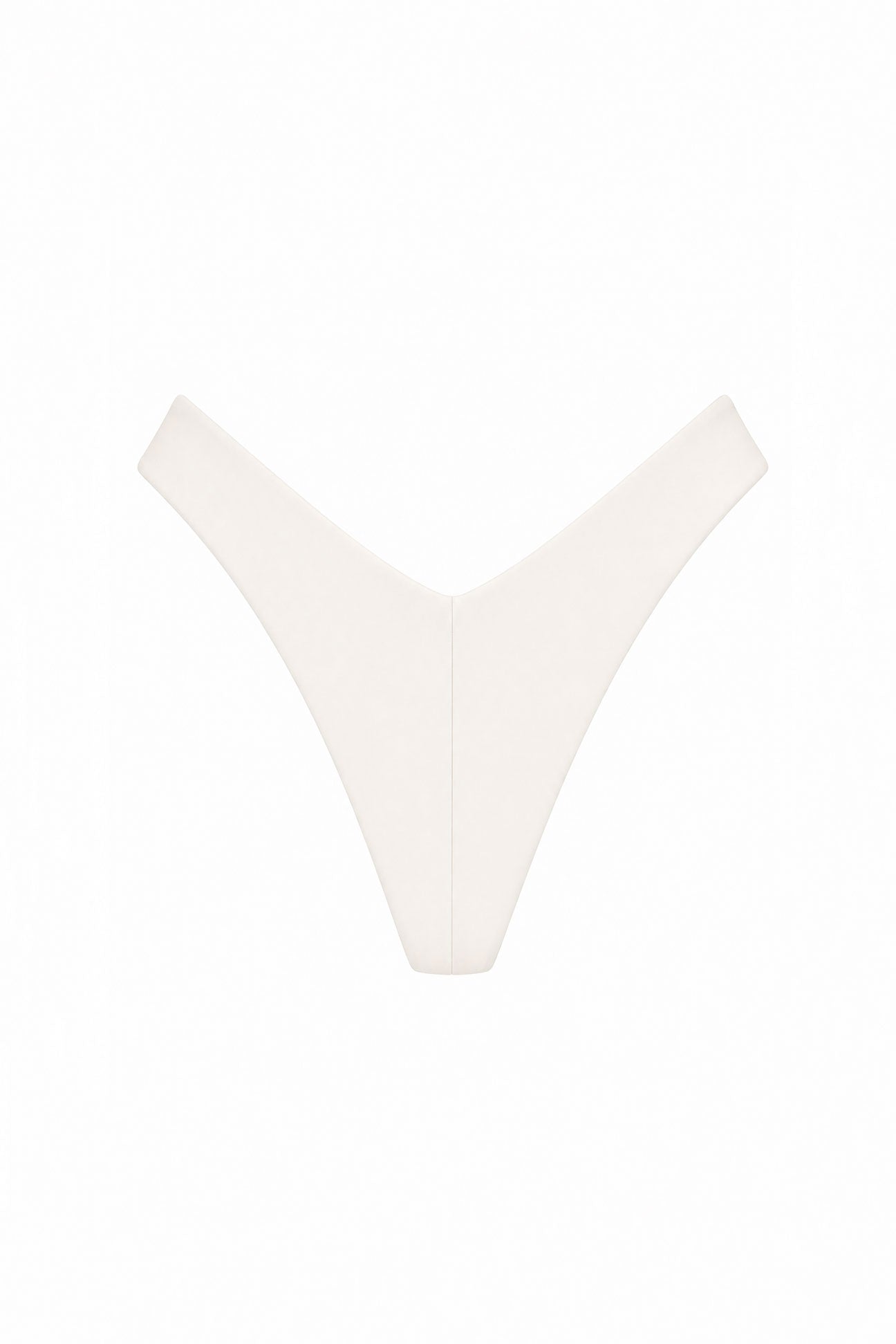 White swimwear bottom on a white background.