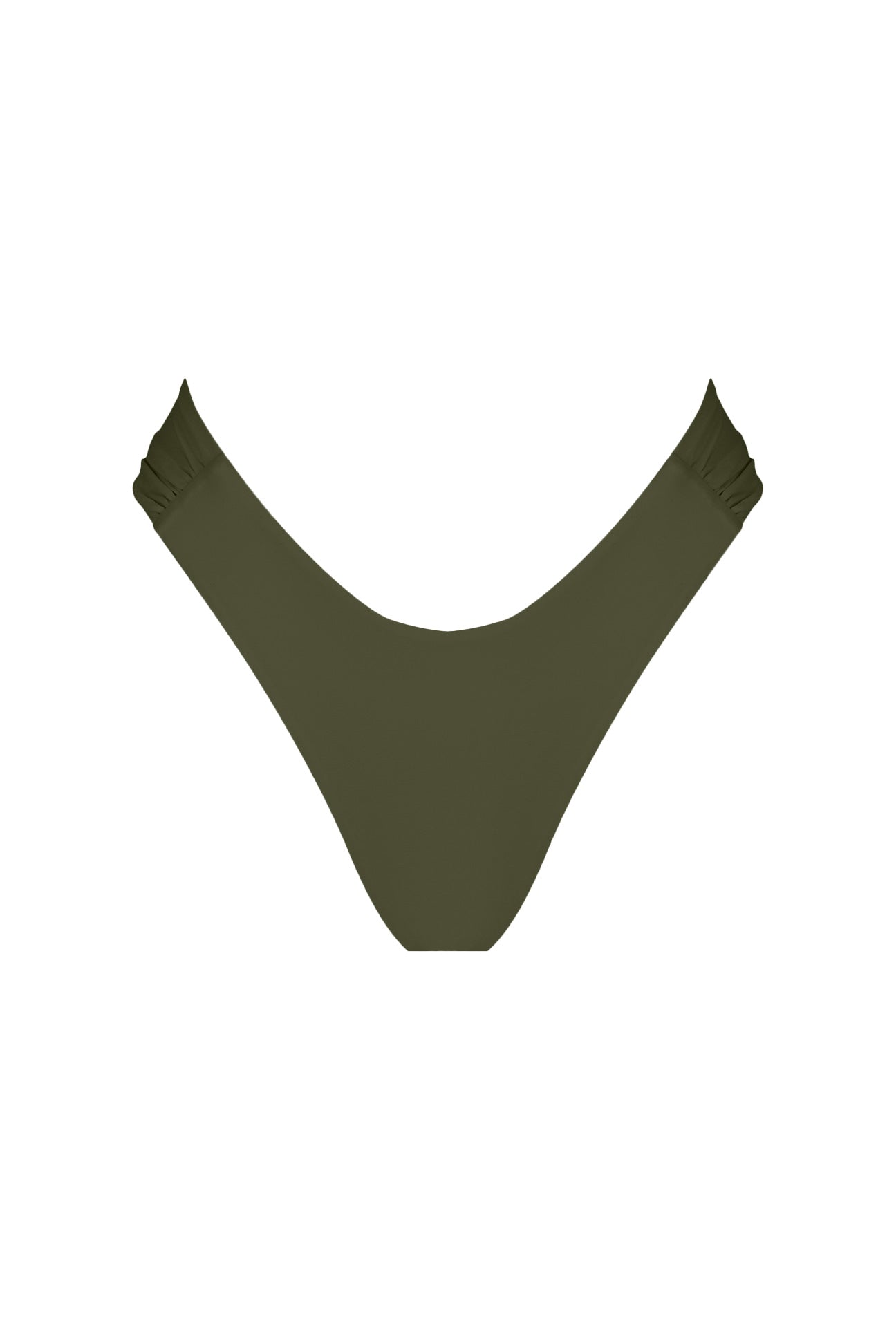 Green bikini bottom on a white background