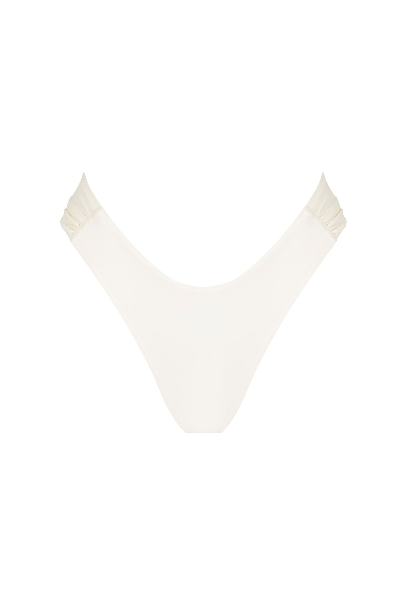 White bikini bottom on a white background