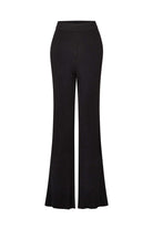 Black ribbed pants on a white background