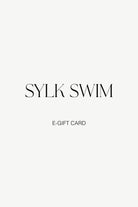 Sylk Swim e-gift card with brand name on a white background
