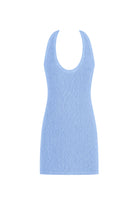 A light blue sleeveless knit tank top with a scoop neckline, displayed on a clean white background.