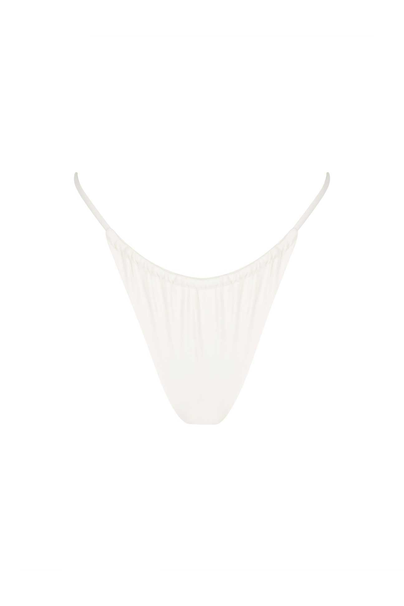 White bikini top on a white background
