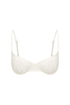 White bikini top on a white background