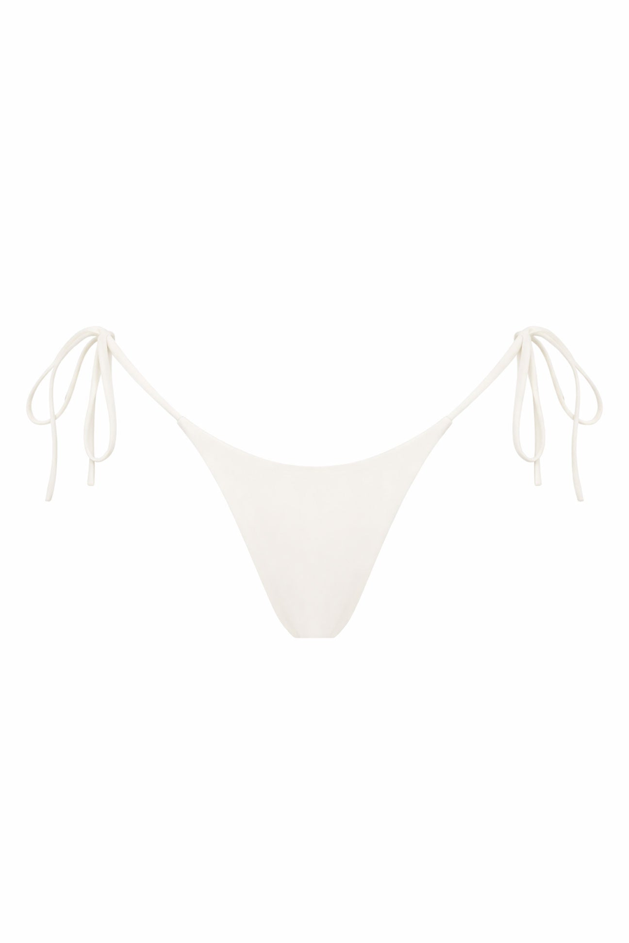 White triangle bikini bottom on a white background