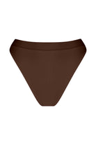 Brown bikini bottom on a white background
