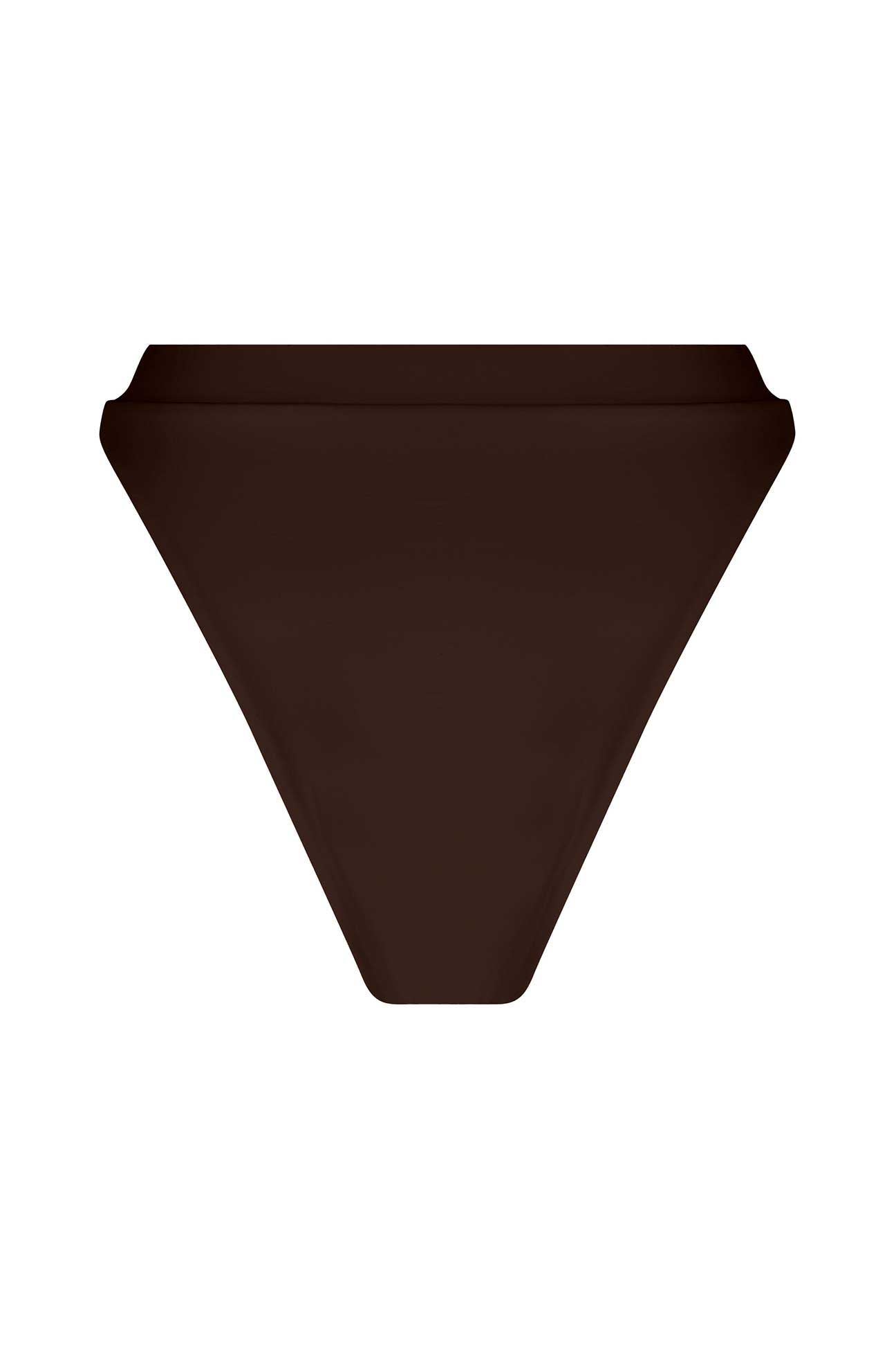 Brown triangular container on a white background