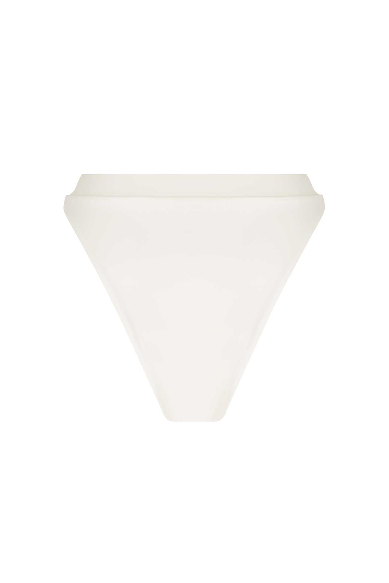 White bikini bottom on a white background