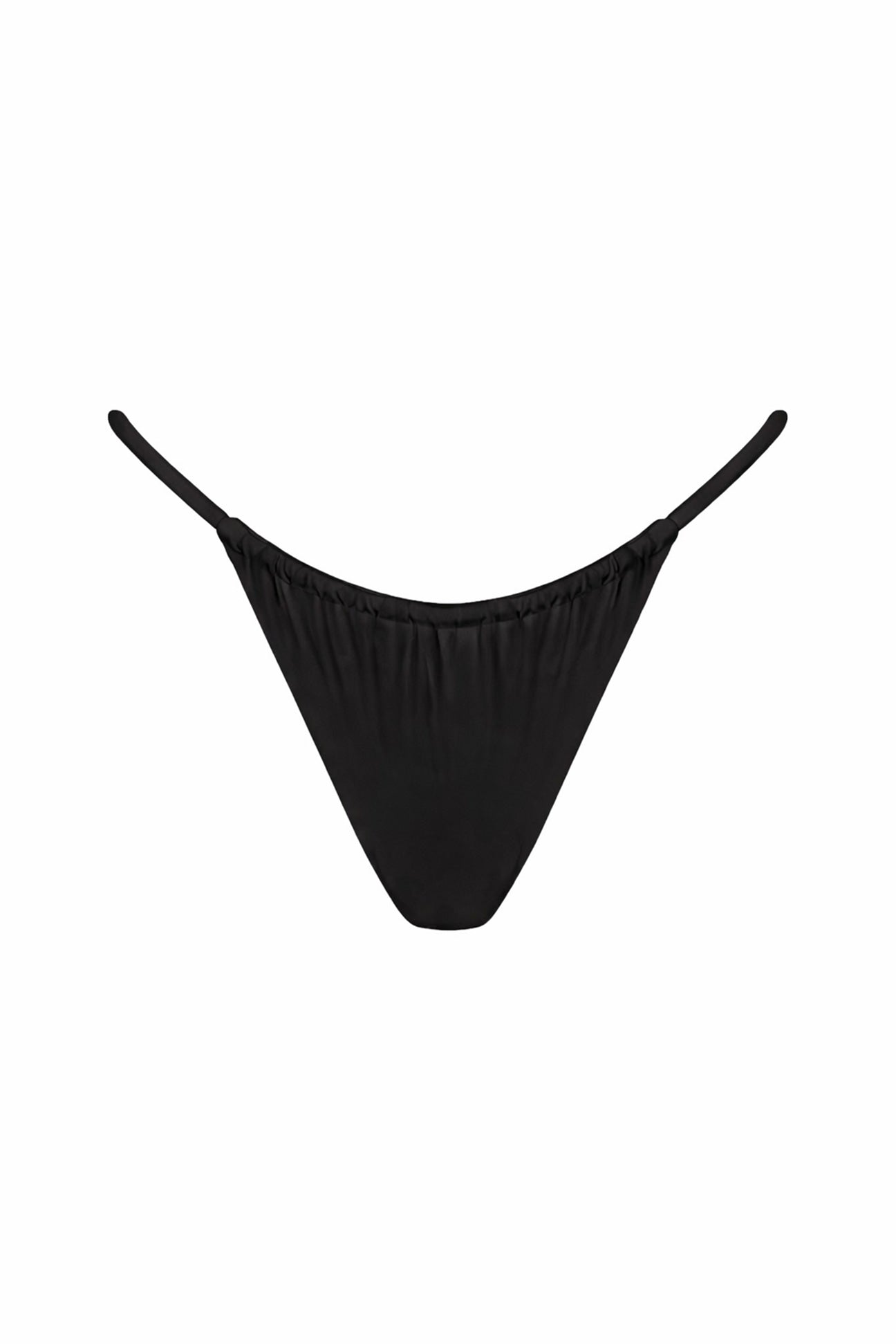 Black bikini bottom on a white background
