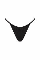 Black bikini bottom on a white background