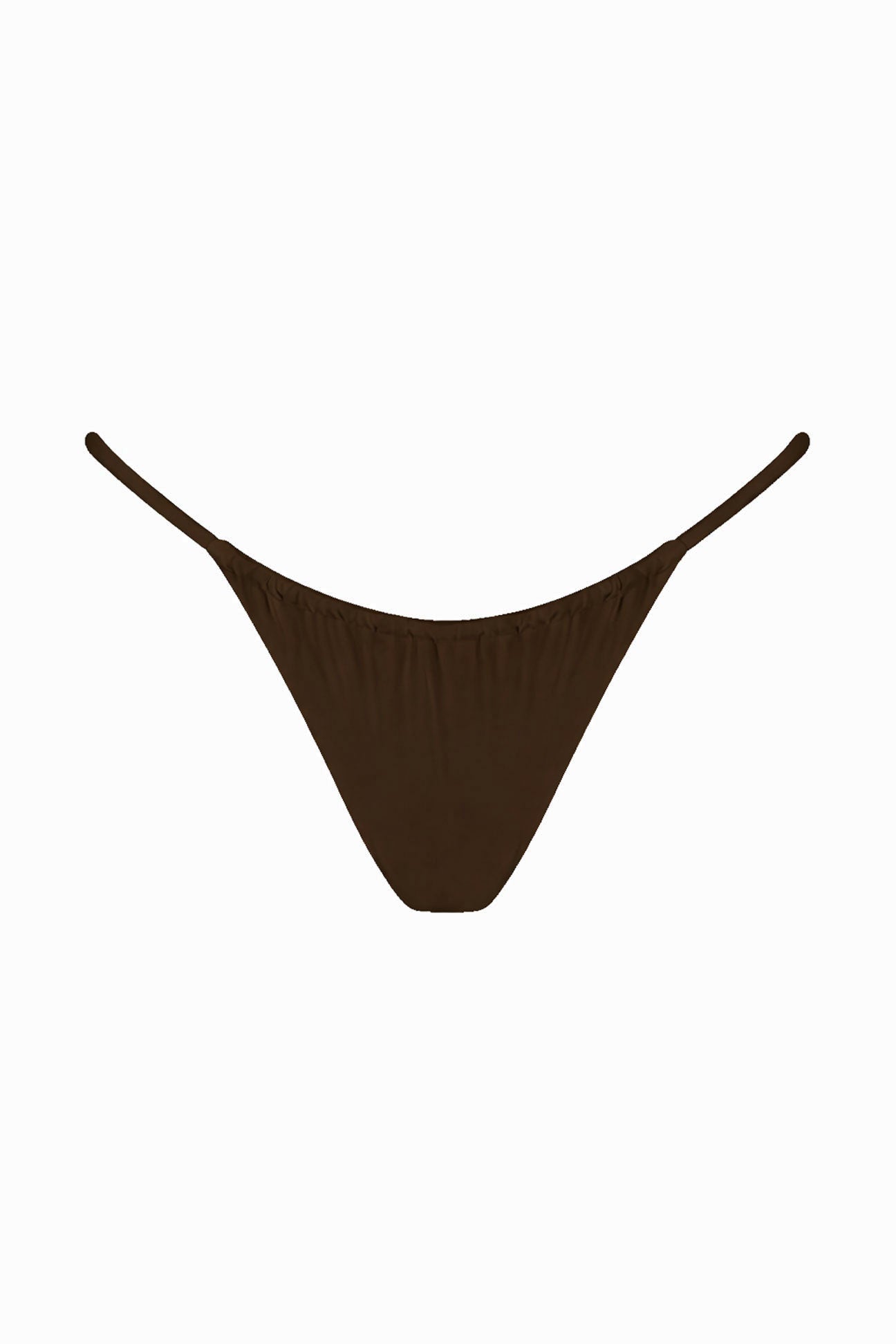 Brown bikini bottom on a white background