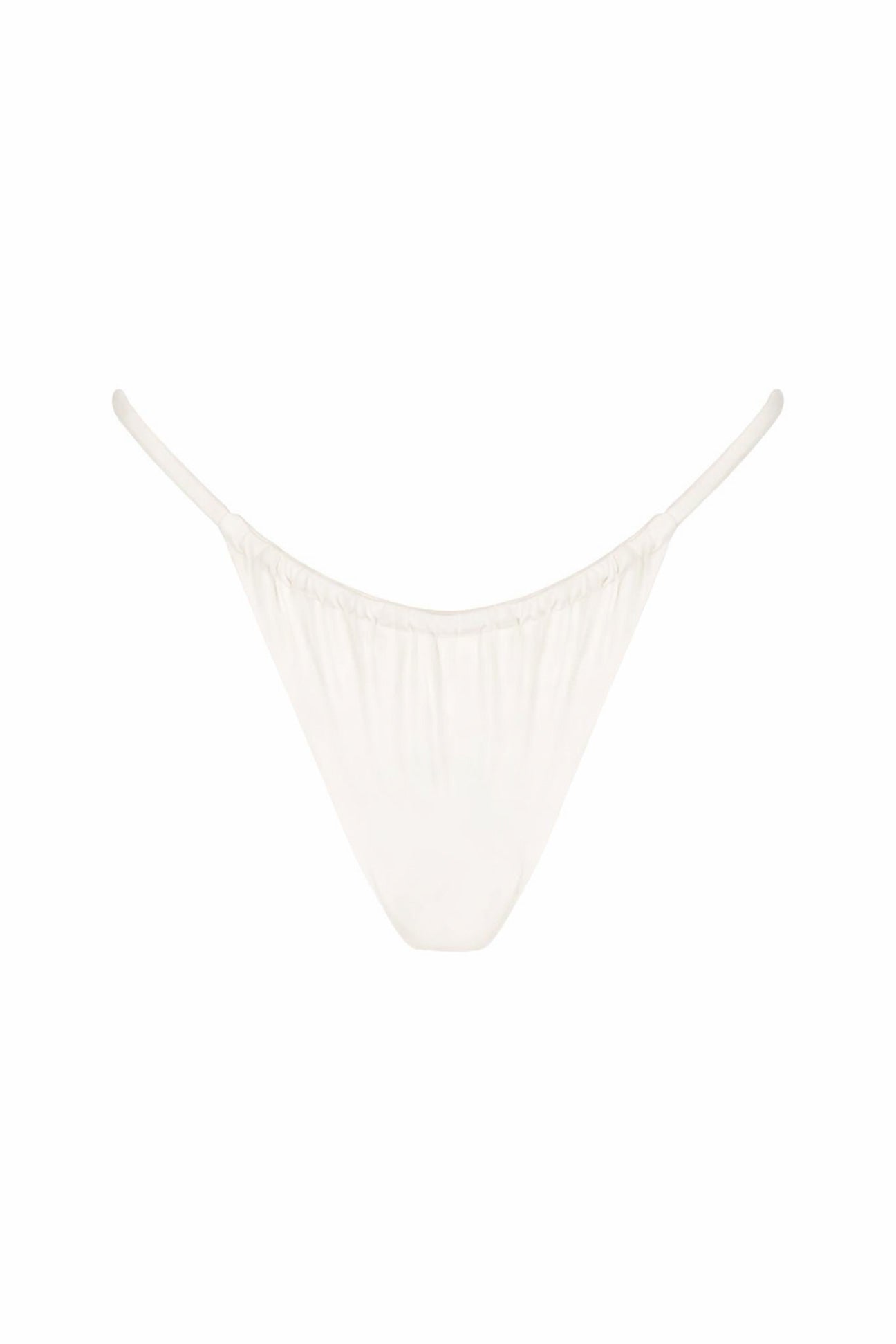 White bikini bottom on a white background