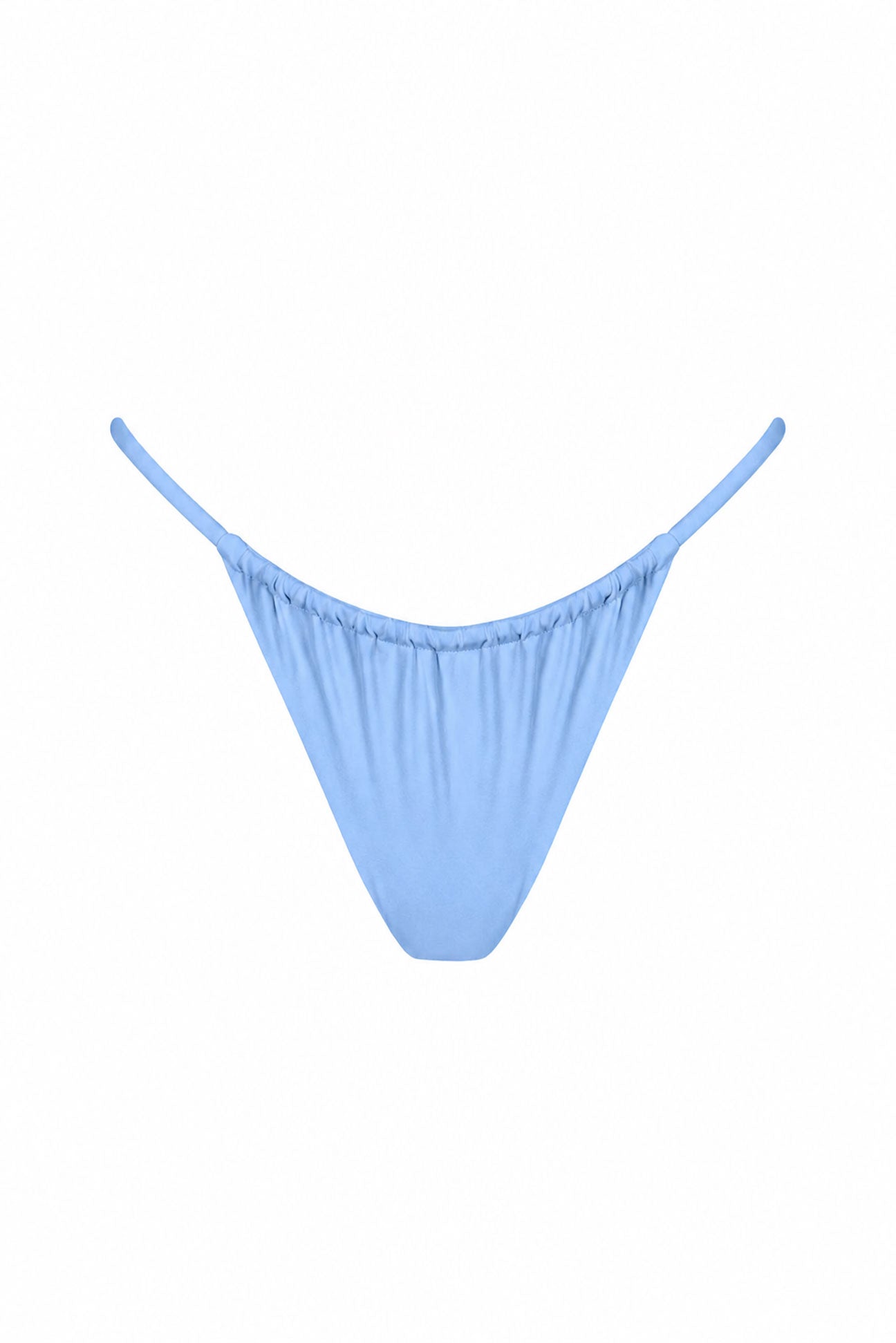 Light blue bikini bottom on a white background