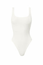White swimsuit on a white background