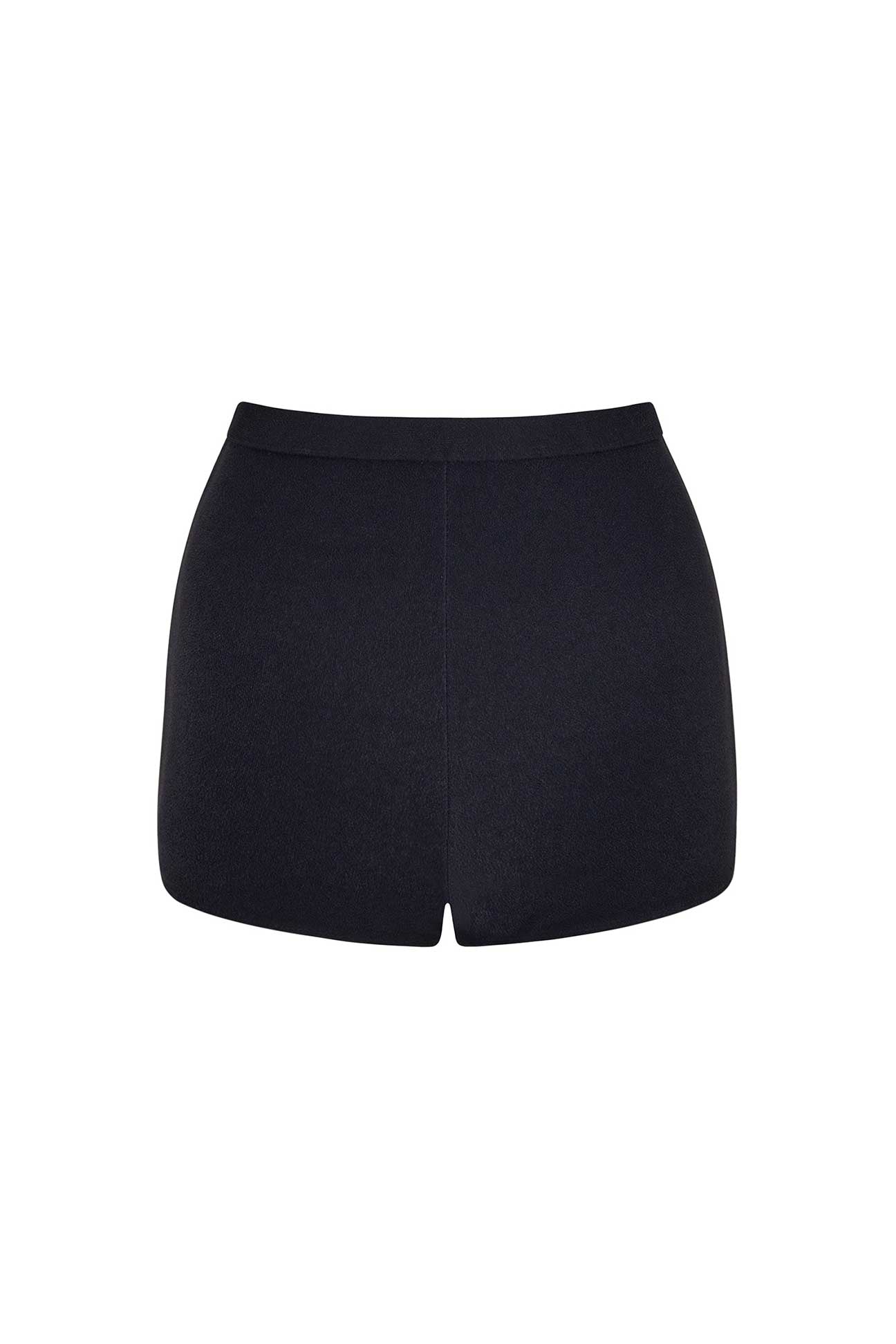 Black shorts on a white background