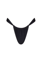 Black bikini bottom on a white background