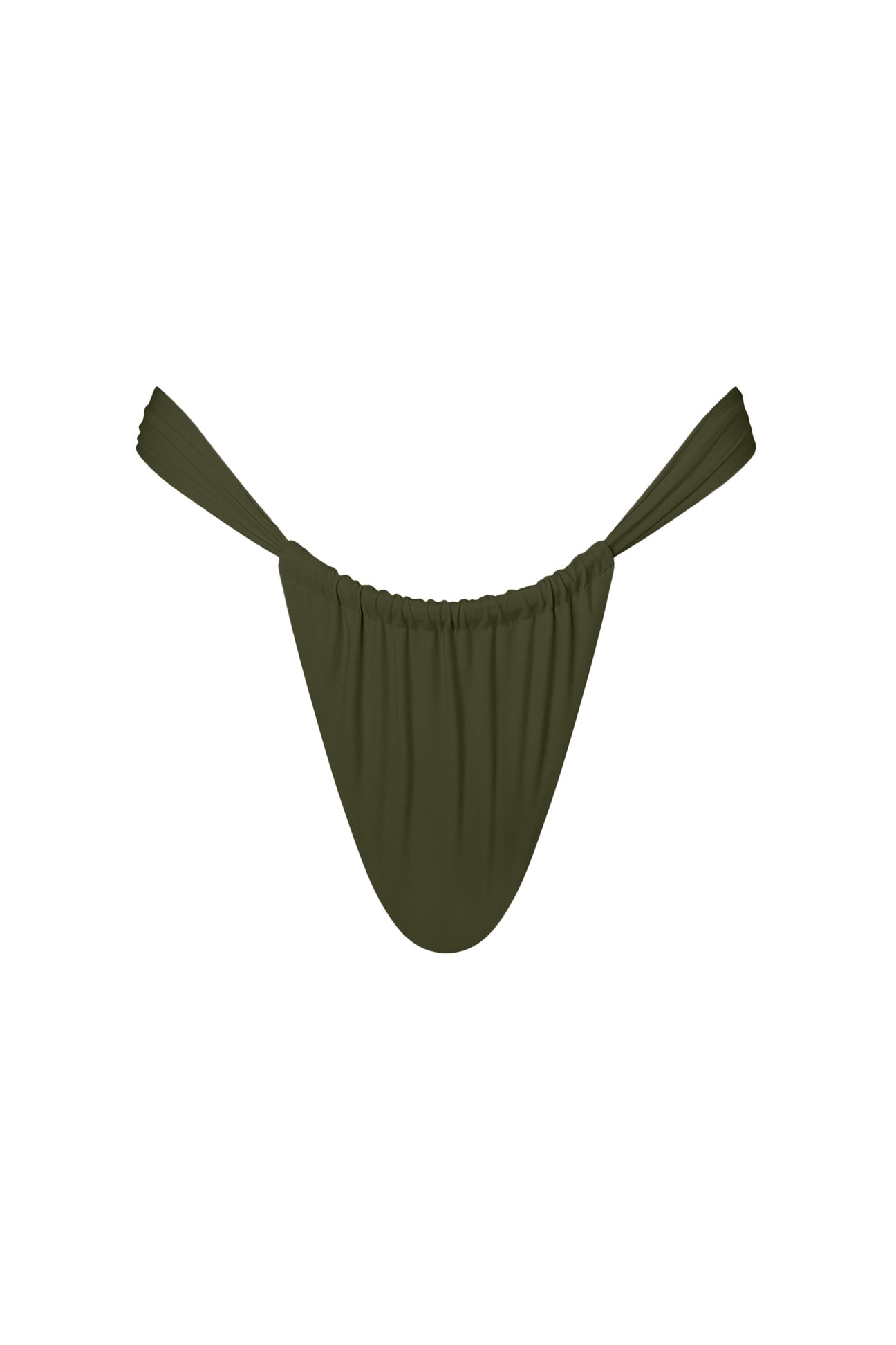 Green bikini bottom on a white background