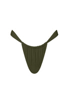 Green bikini bottom on a white background