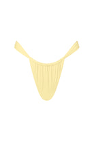Yellow bikini bottom on a white background