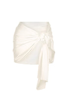 White wrap skirt on a white background