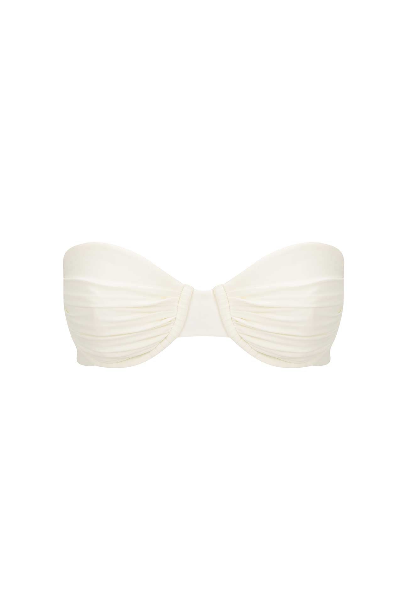 White bandeau top on a white background