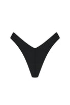 Black thong on a white background