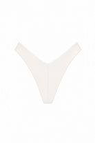 White swimwear bottom on a white background.