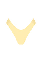 Yellow bikini top on a white background